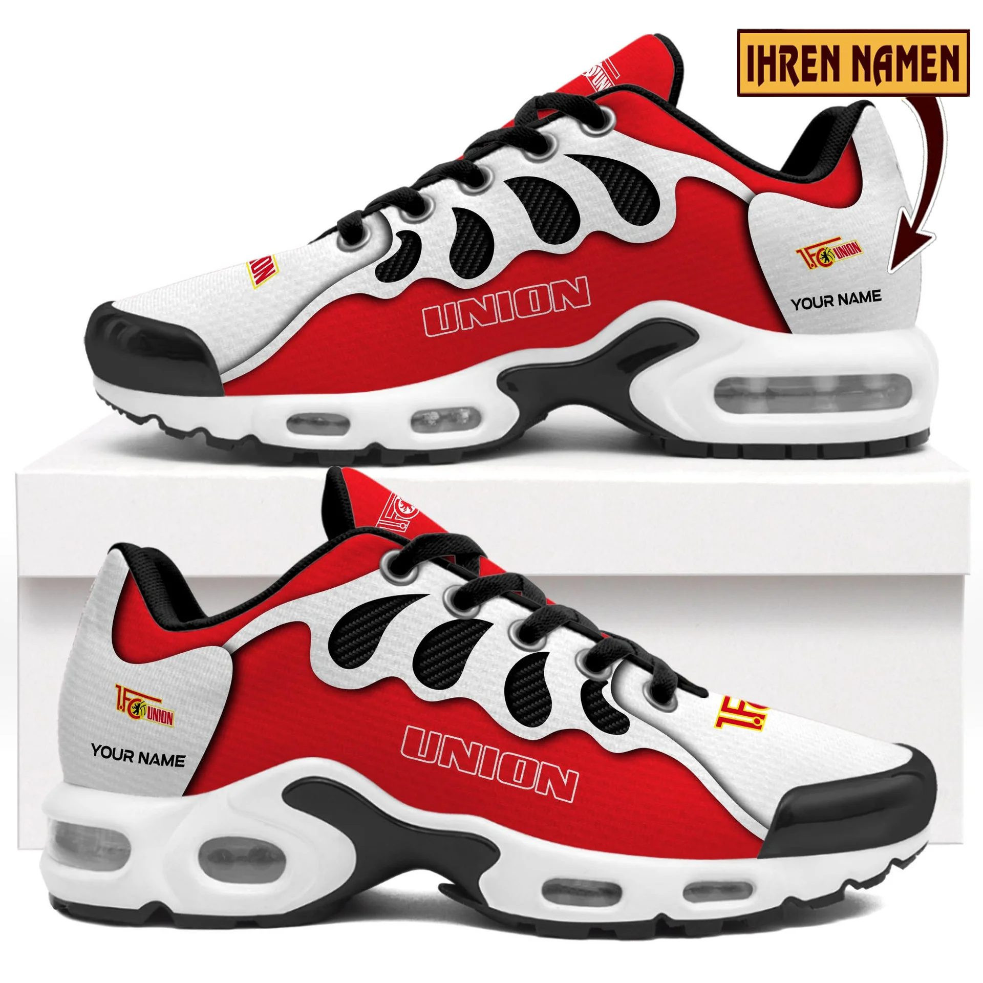 1. FC Union Berlin Individueller Name Neuer Sonderausgabe Air Max Plus Schuhe - Rot