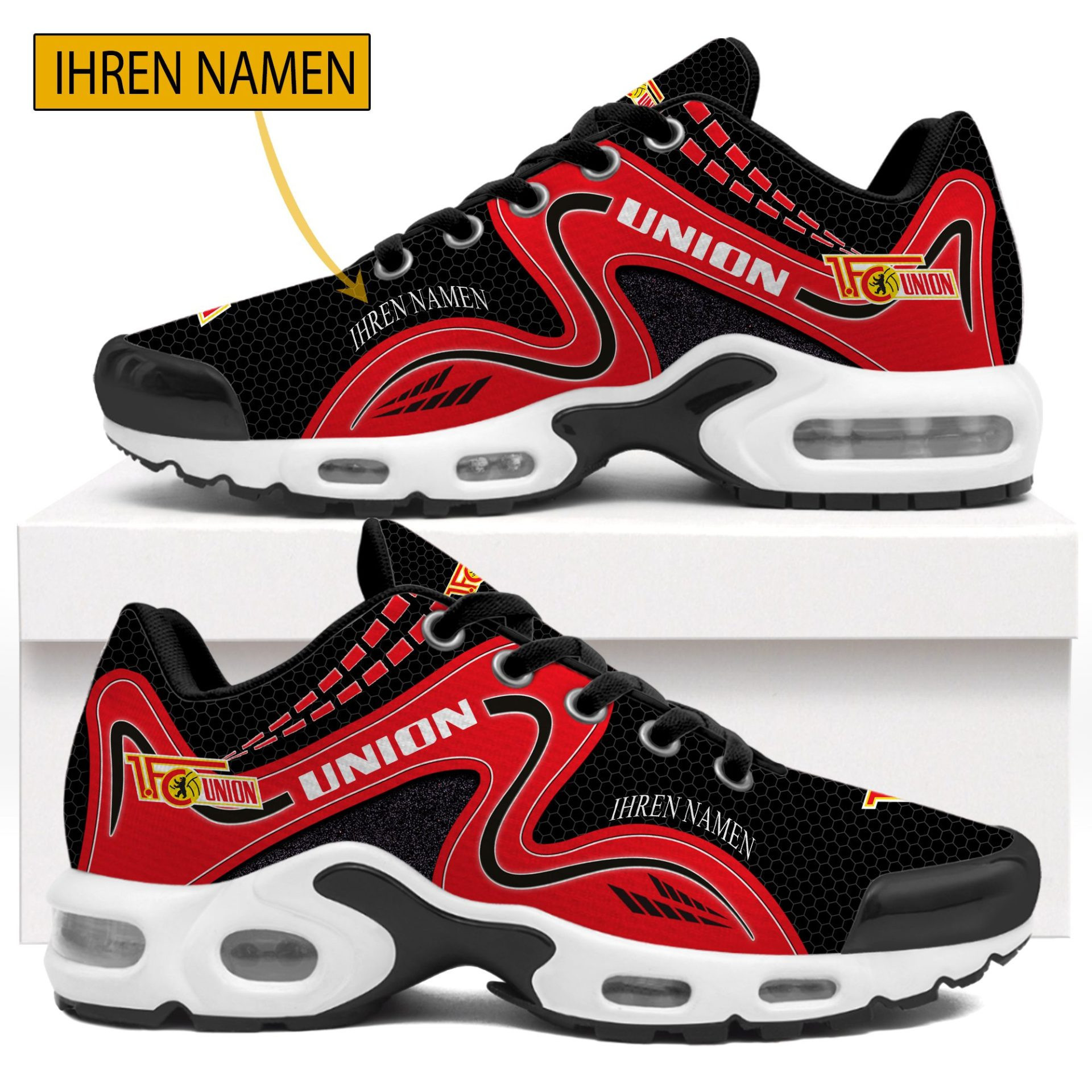 1. FC Union Berlin Individueller Name Sonderausgabe BW Air Max Plus Schuhe - Rot