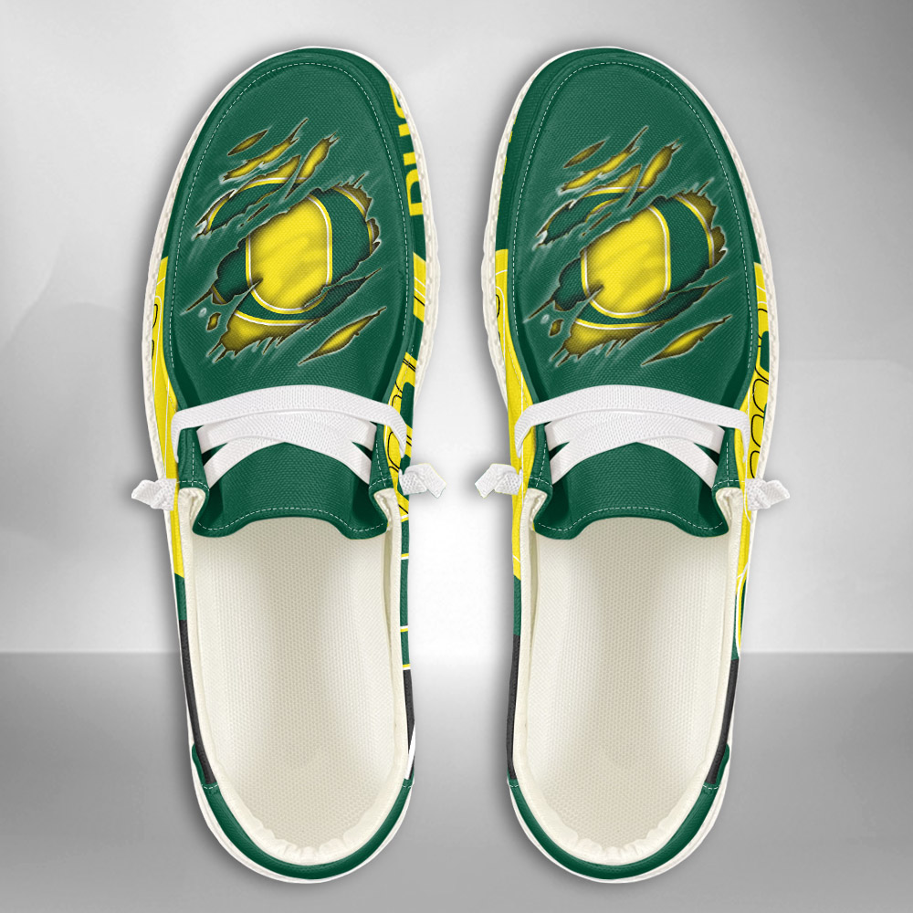 Oregon Ducks NCAA Chaussures de sport personnalisées Hey Dude - Conception de nom personnalisé Cadeau parfait pour les fans Oregon Ducks NCAA Chaussures de sport personnalisées Hey Dude - Conception de nom personnalisé Cadeau parfait pour les fans